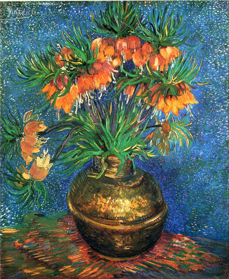 Fritillaries In A Copper Vase Van Gogh Oil Painting